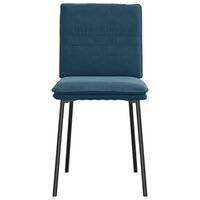 Eetkamerstoelen 2 st fluweel blauw 4