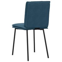 Eetkamerstoelen 2 st fluweel blauw 6