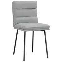 Eetkamerstoelen 2 st fluweel lichtgrijs 3