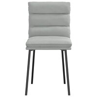 Eetkamerstoelen 2 st fluweel lichtgrijs 4