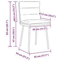 Eetkamerstoelen 2 st fluweel lichtgrijs 9