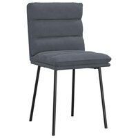 Eetkamerstoelen 2 st fluweel donkergrijs 3