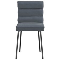 Eetkamerstoelen 2 st fluweel donkergrijs 4