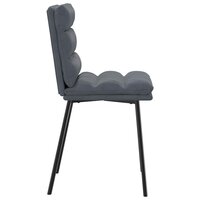 Eetkamerstoelen 2 st fluweel donkergrijs 5