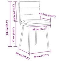 Eetkamerstoelen 2 st fluweel donkergrijs 9