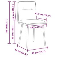 Eetkamerstoelen 2 st fluweel lichtgrijs 9