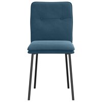 Eetkamerstoelen 2 st fluweel blauw 4