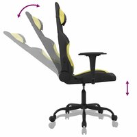 Gamestoel stof zwart en lichtgroen 6