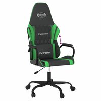 Gamestoel kunstleer zwart en groen 6