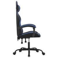 Gamestoel kunstleer zwart en blauw 4
