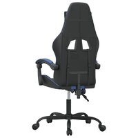 Gamestoel kunstleer zwart en blauw 5