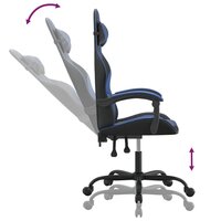 Gamestoel kunstleer zwart en blauw 6