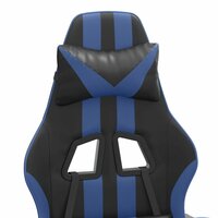 Gamestoel kunstleer zwart en blauw 9