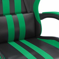 Gamestoel kunstleer zwart en groen 8