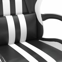 Gamestoel kunstleer zwart en wit 8