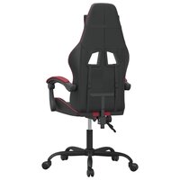 Gamestoel kunstleer zwart en wijnrood 5