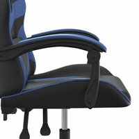 Gamestoel kunstleer zwart en blauw 9