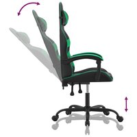 Gamestoel kunstleer zwart en groen 6