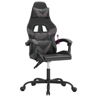 Gamestoel kunstleer zwart en grijs 7