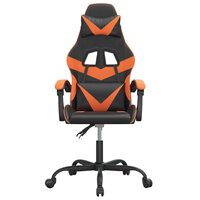 Gamestoel kunstleer zwart en oranje 3