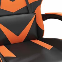 Gamestoel kunstleer zwart en oranje 8