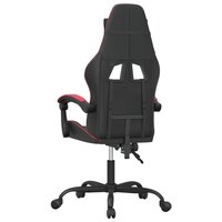 Gamestoel kunstleer zwart en wijnrood 5