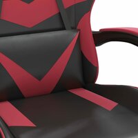 Gamestoel kunstleer zwart en wijnrood 8