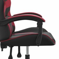 Gamestoel kunstleer zwart en wijnrood 9