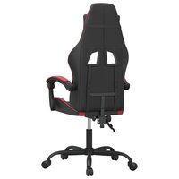 Gamestoel kunstleer zwart en wijnrood 5