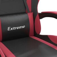 Gamestoel kunstleer zwart en wijnrood 8