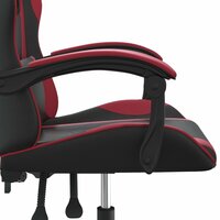 Gamestoel kunstleer zwart en wijnrood 9