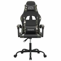Gamestoel kunstleer zwart en camouflage 3