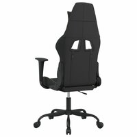 Massage gamestoel stof zwart en lichtgroen 5