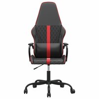 Massage gamestoel kunstleer zwart en rood 3