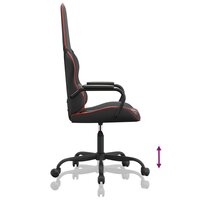 Massage gamestoel kunstleer zwart en rood 6