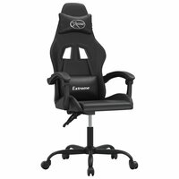 Gamestoel draaibaar kunstleer zwart 2