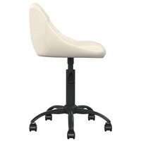 Kantoorstoel fluweel cr&amp;egrave;mekleurig 3