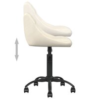 Kantoorstoel fluweel cr&amp;egrave;mekleurig 5