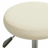 Bureaustoel cr&amp;egrave;mekleurig fluweel 5