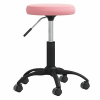 Bureaustoel fluweel roze 2