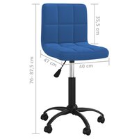 Kantoorstoel draaibaar fluweel blauw 8