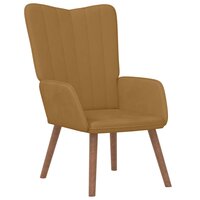 Relaxstoel fluweel bruin 2