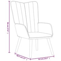 Relaxstoel fluweel bruin 8