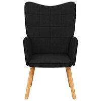 Relaxstoel stof zwart 3
