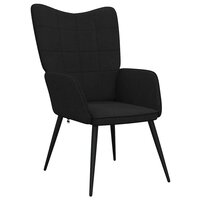 Relaxstoel stof zwart 2