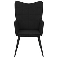 Relaxstoel stof zwart 4