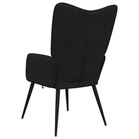 Relaxstoel stof zwart 6