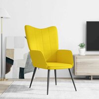 Relaxstoel stof mosterdgeel 3