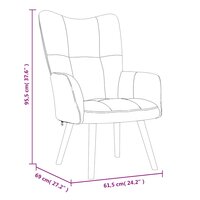 Relaxstoel fluweel blauw 8
