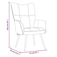 Relaxstoel fluweel donkergrijs 8